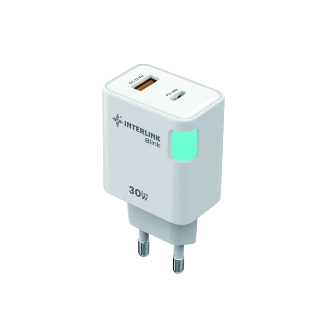 Blink 30W GaN Dual Port Charger LED