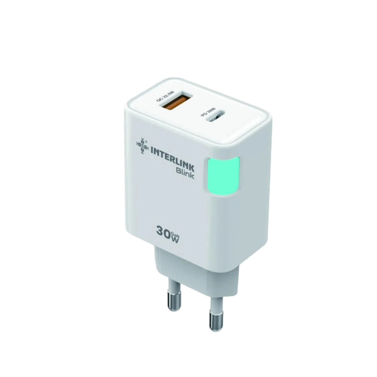 Blink 30W GaN Dual Port Charger LED